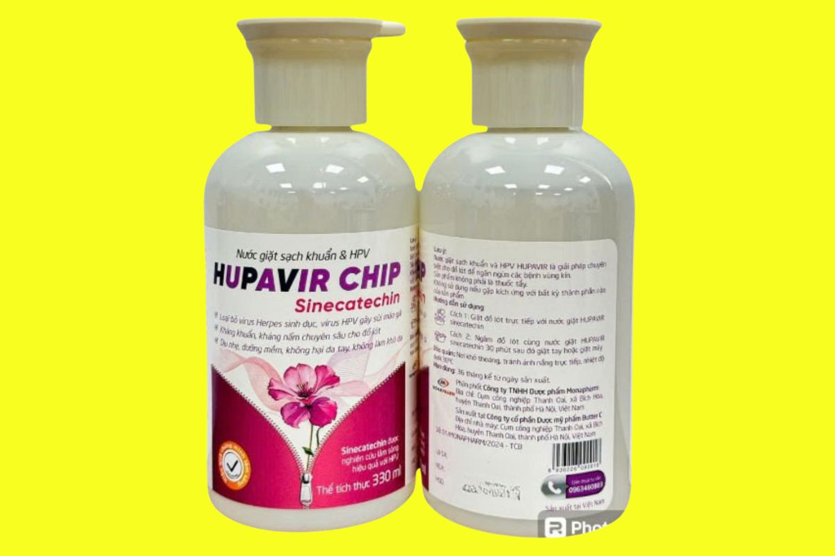 Nước Giặt Sạch Khuẩn & HPV Hupavir Chip