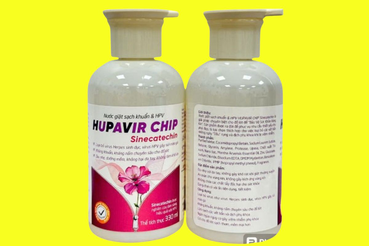 Nước Giặt Sạch Khuẩn & HPV Hupavir Chip