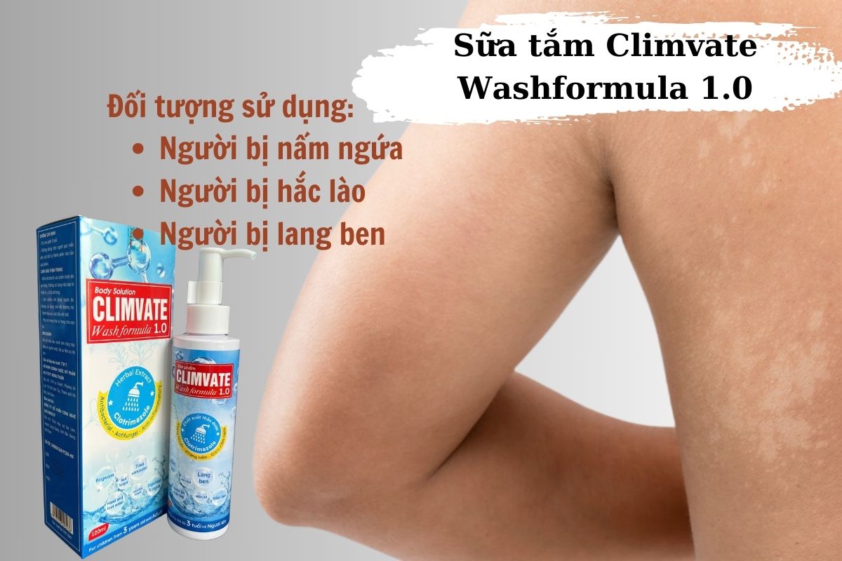 Sữa tắm Climvate Washformula 1.0 dùng cho những đối tượng nào?