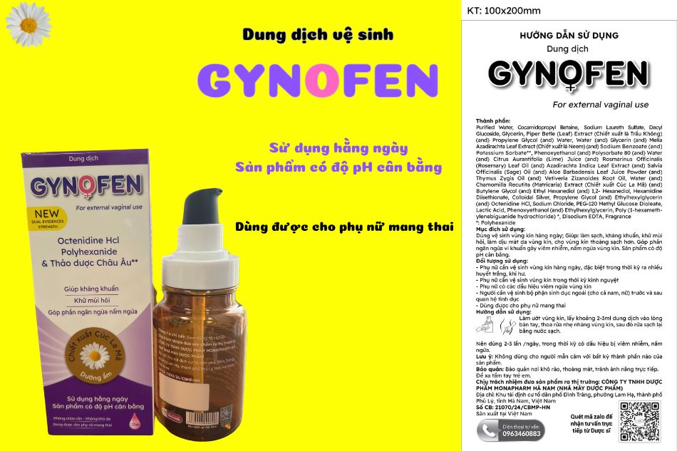 Hướng dẫn sử dụng Dung dịch Gynofen