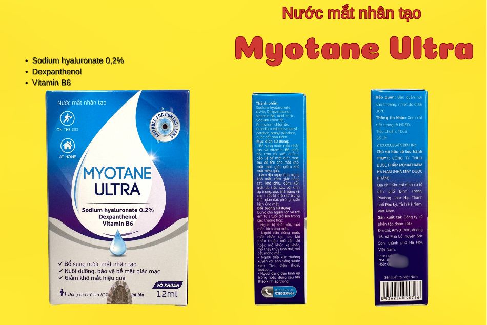 Thành phần Nước mắt nhân tạo Myotane Ultra